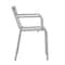 Flash Furniture Silver All-Weather Steel Dining Chair XU-CH-10318-ARM-SIL-GG - alternate 7